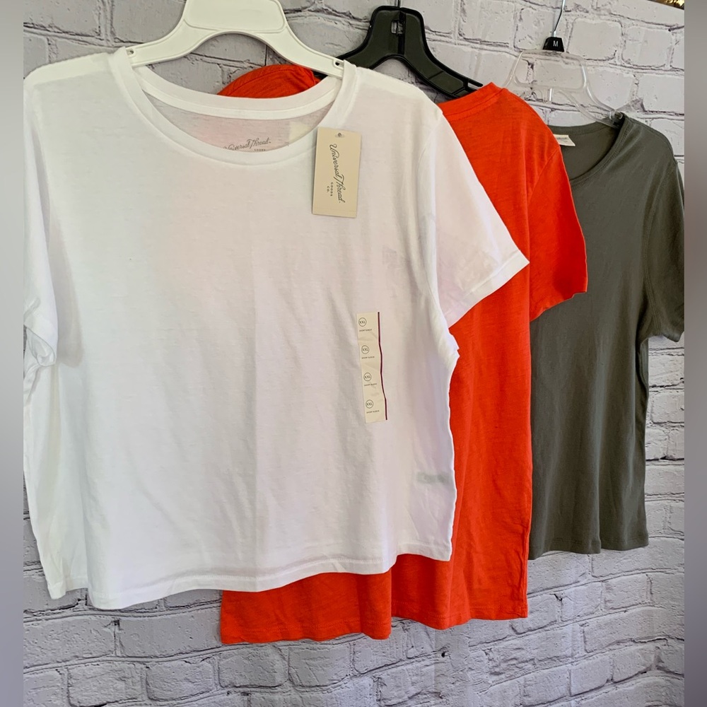 Universal Thread Orange, White, and Olive Tees Bundle - Picture 8 of 8